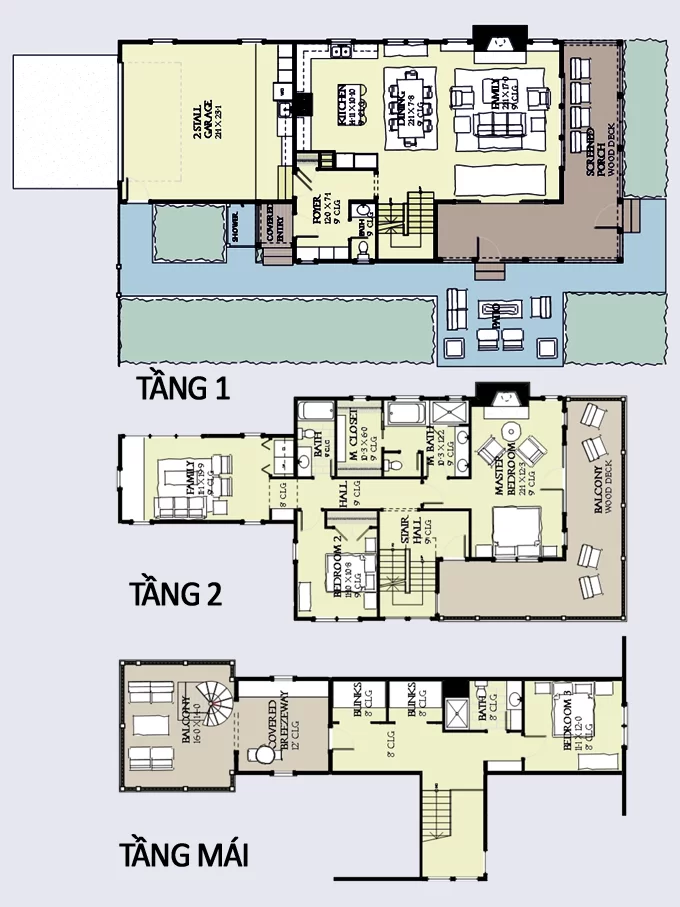 Kiến trúc Làm nhà gỗ 3 tầng Mua Bán sản xuất thi công Tuy Hoà Phú Yên sang trọng (2)