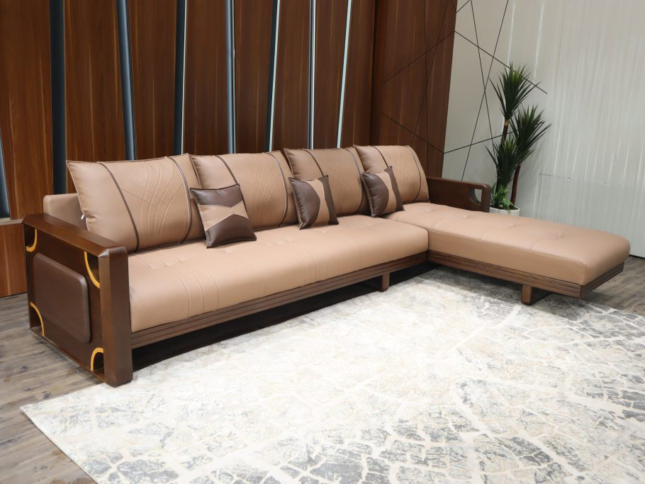 Ghế sofa sản xuất thi công mua bán gỗ bọc da Tuy Hoà Phú Yên đẹp cho phòng khách (3)